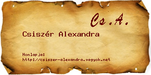 Csiszér Alexandra névjegykártya